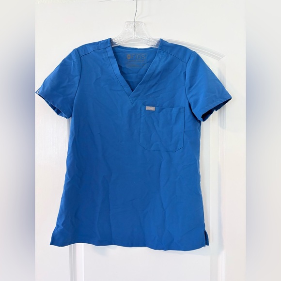 Figs Tops - Figs Caterina One Pocket Scrub Top - Royal Blue